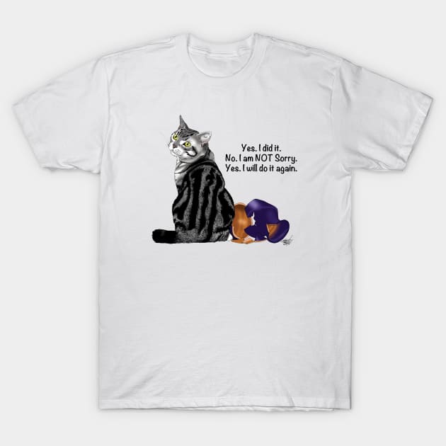 No Remorse Cat T-Shirt by tigressdragon